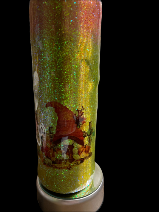 Fall Gnome Skinny Resin Tumbler